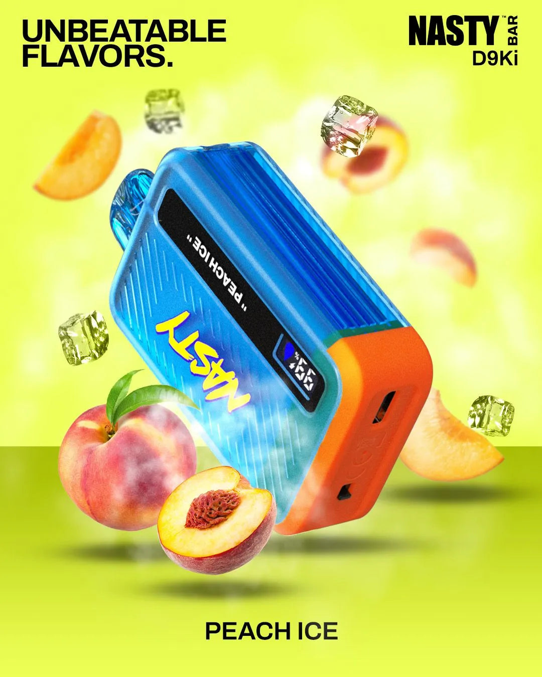 Peach Ice Nasty Bar 9000 Vape