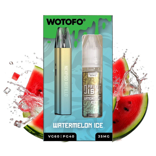 Wotofo X Prime Refillo Starter Kit (15ML Vape Juice FREE) + Coils - Coffee and Vape Shop South Africa